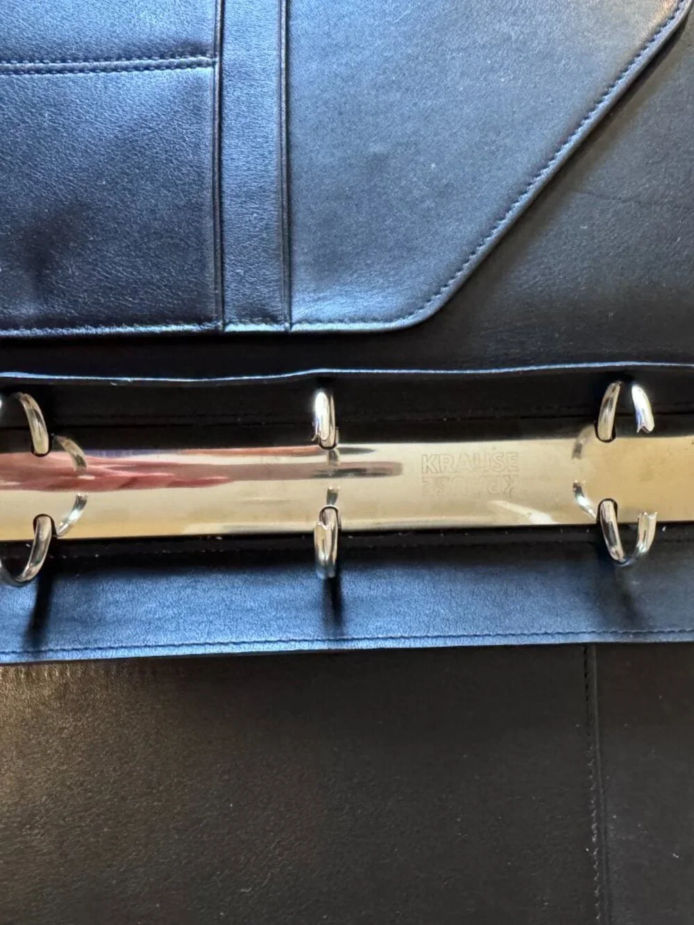 Coach Vintage Black Leather Desk Agenda 3 Ring Krause Binder